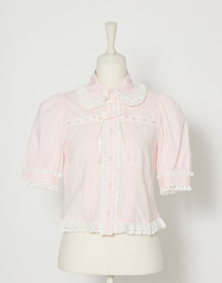 pintuck race blouse／Fiorforte – mellfy memory