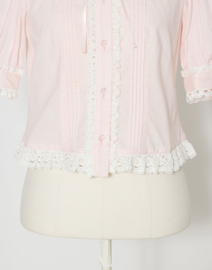 pintuck race blouse／Fiorforte – mellfy memory
