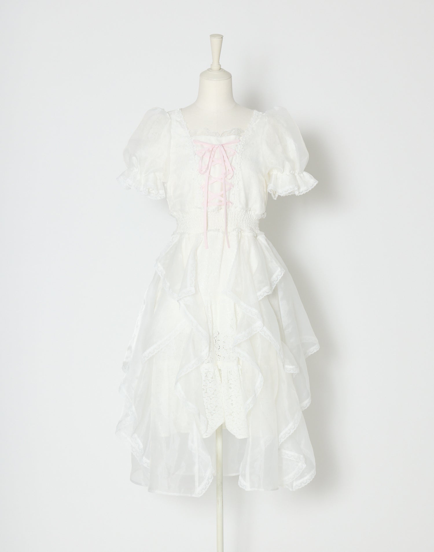 Fairy ruffle long lace onepiece – mellfy memory