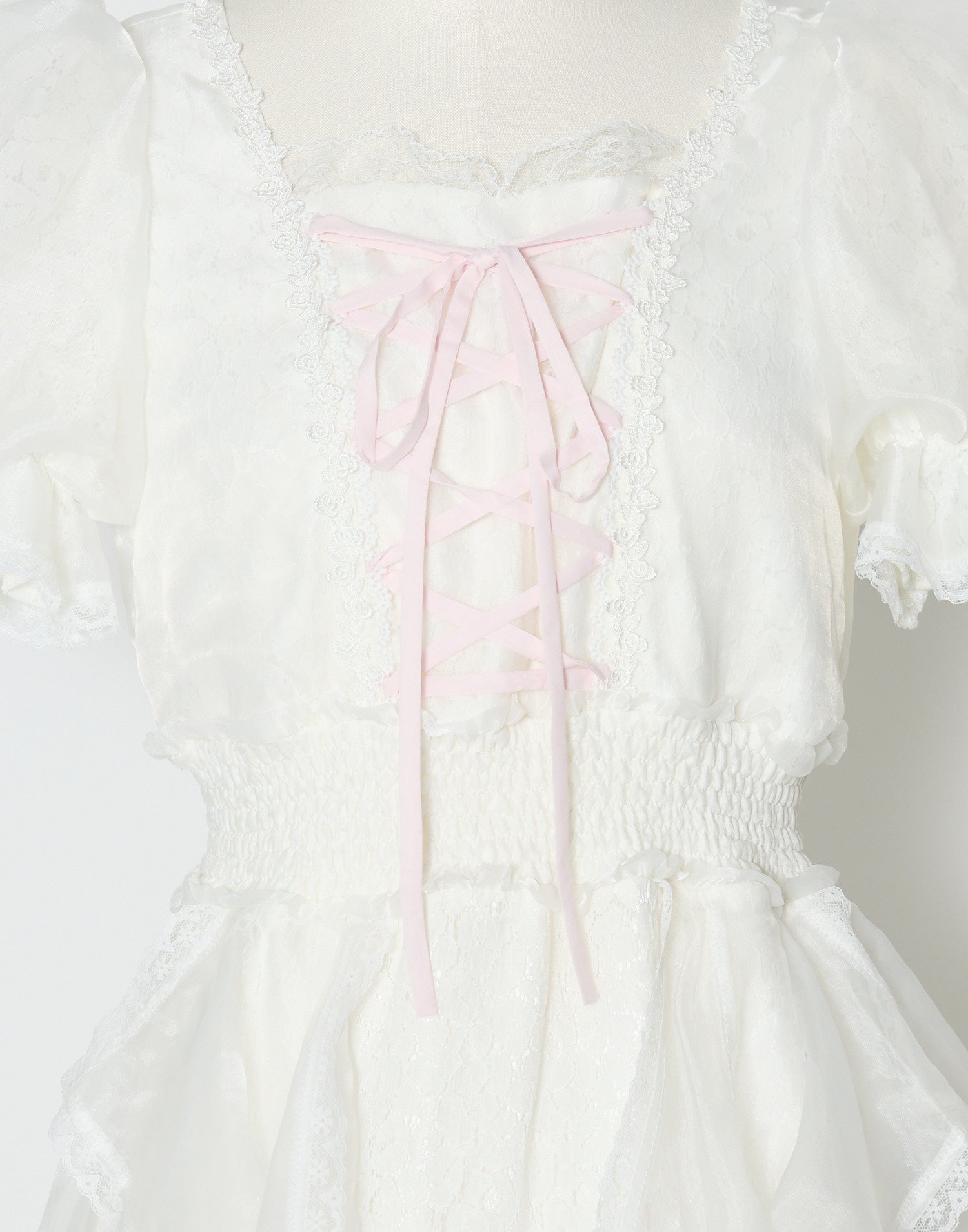 Fairy ruffle long lace onepiece – mellfy memory