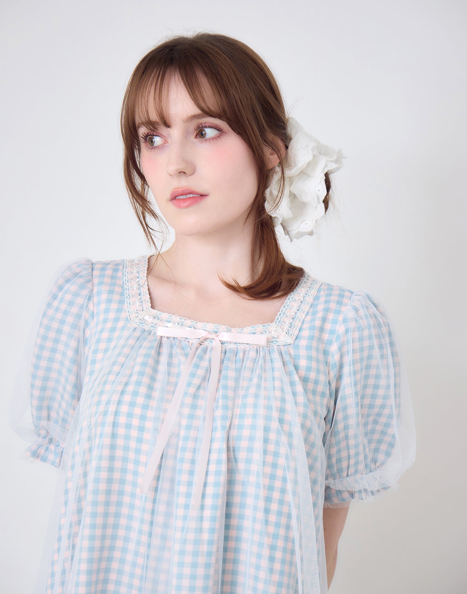 gingham check tulle dress – mellfy memory
