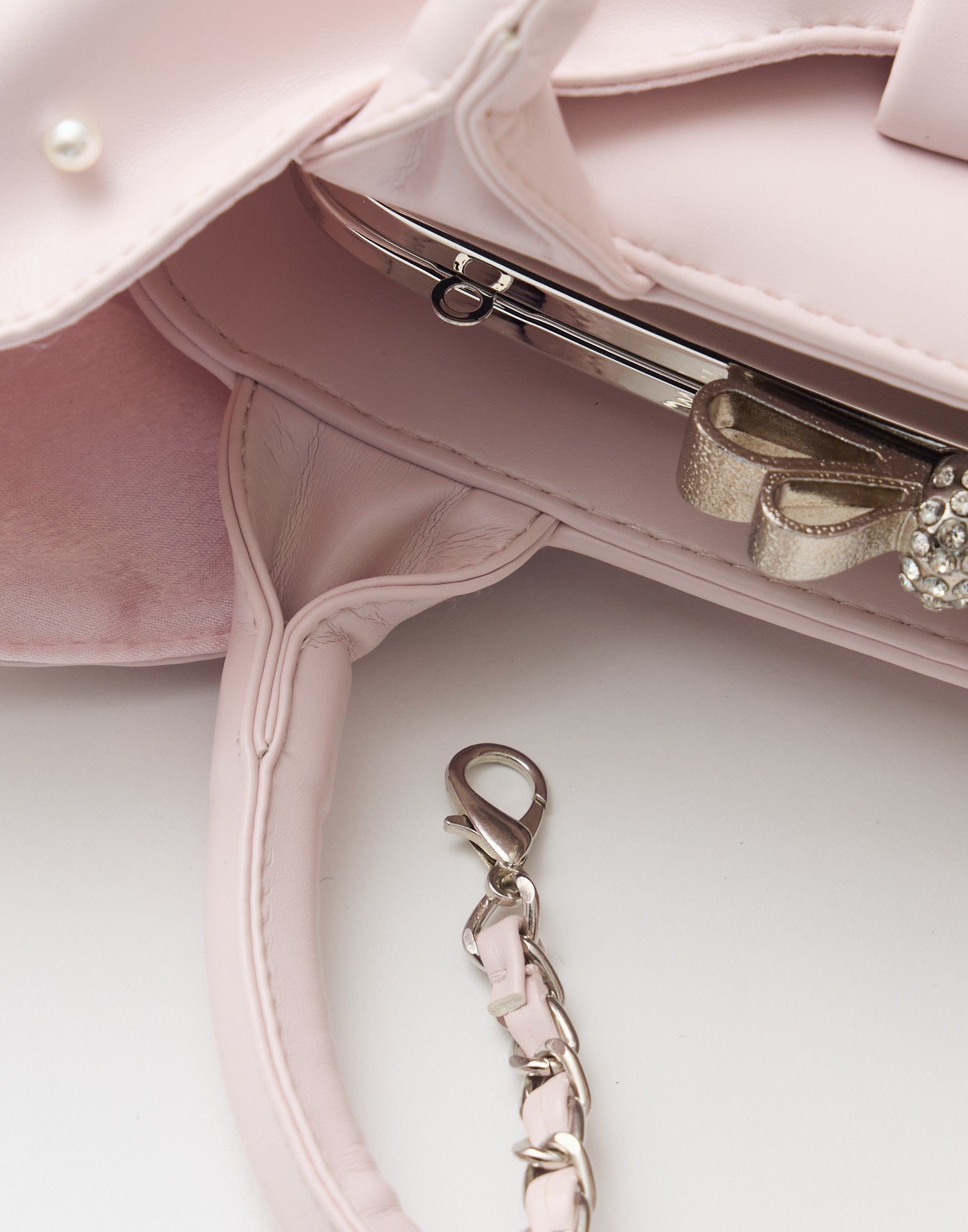 Mellfy pearl ribbon kiss-lock bag – mellfy memory