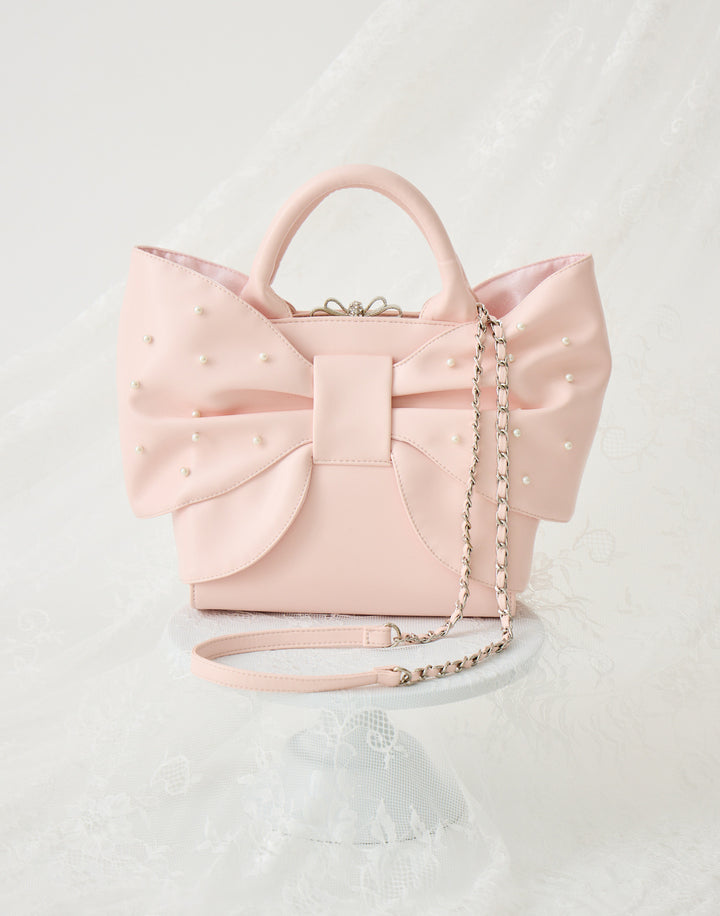 Mellfy pearl ribbon kiss-lock bag – mellfy memory