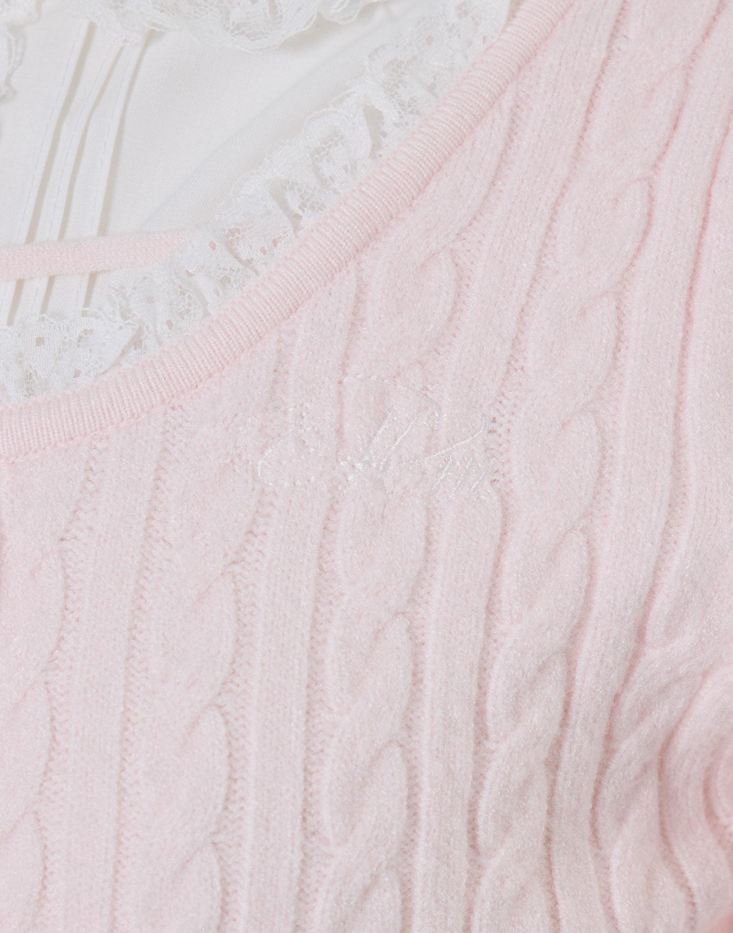 Girls Cable Knit Blouseトップス – mellfy memory