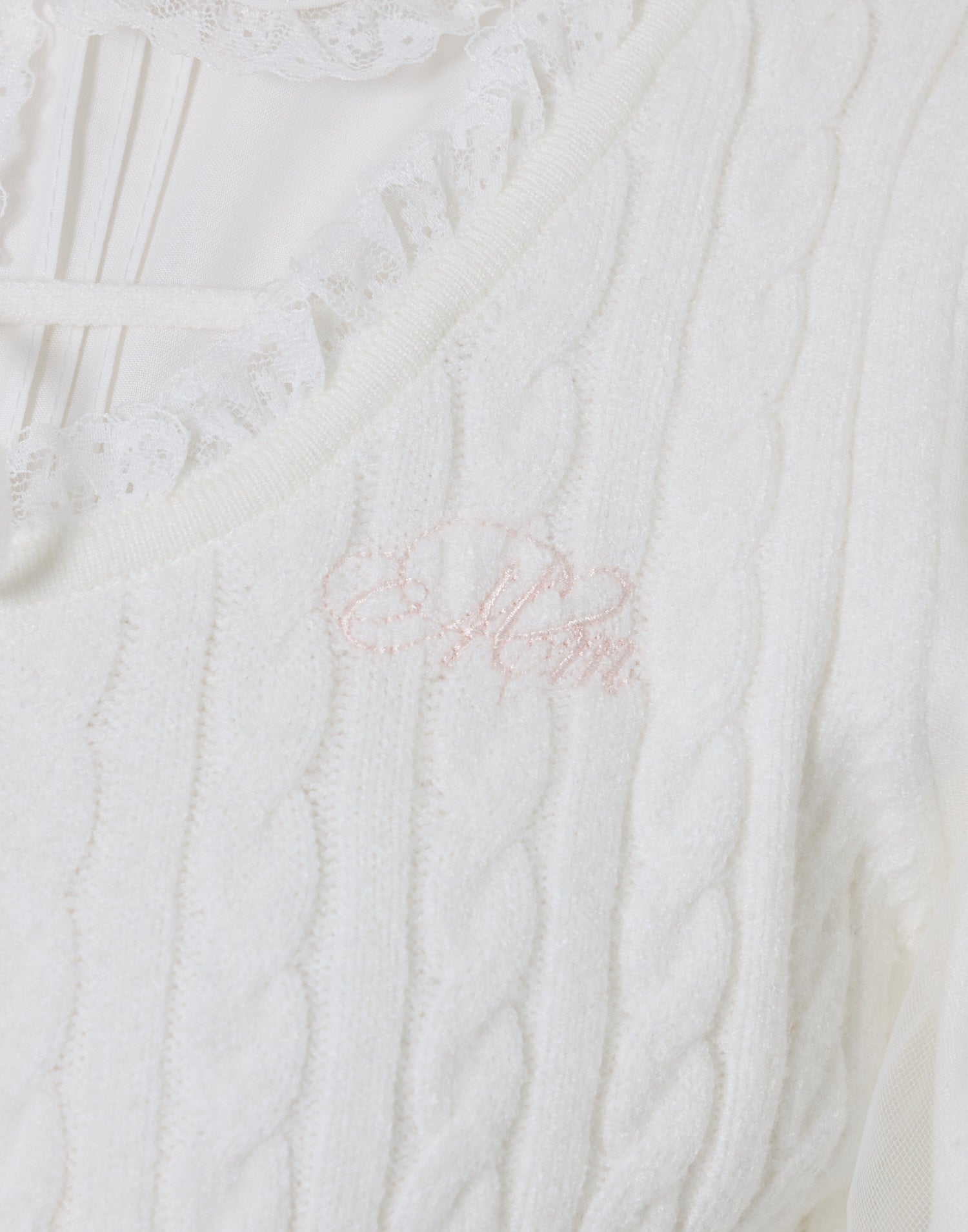 Girls Cable Knit Blouseトップス – mellfy memory