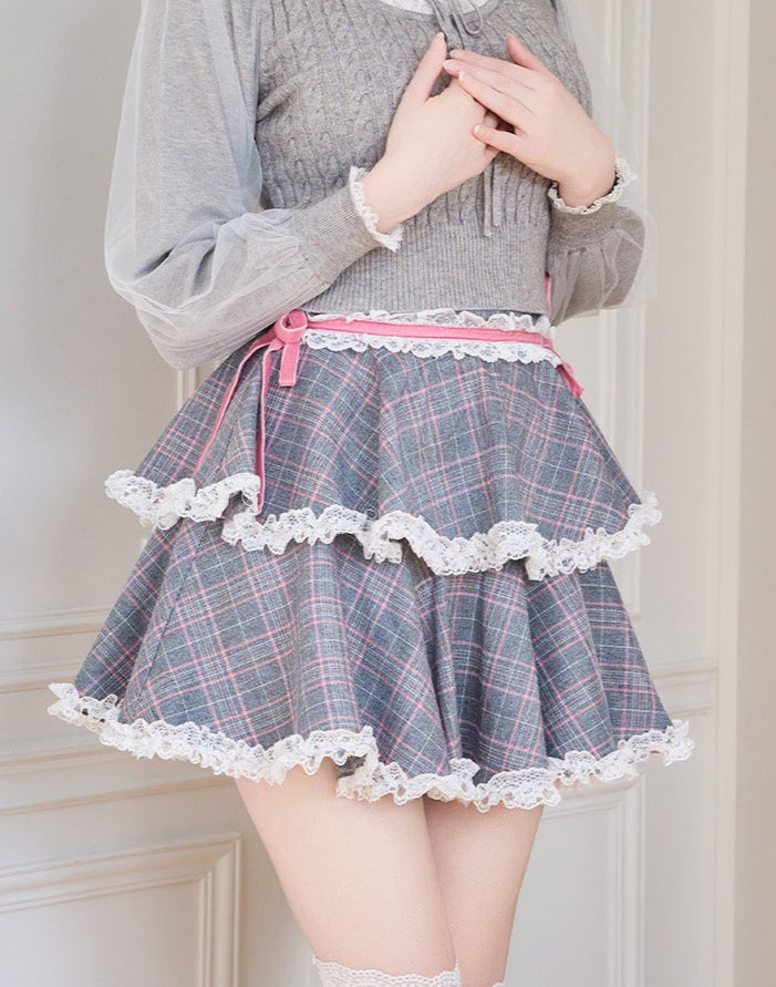 スカート Mellfy memory Heart frill skirt Dreamy heart tulle スカート – mellfy memory