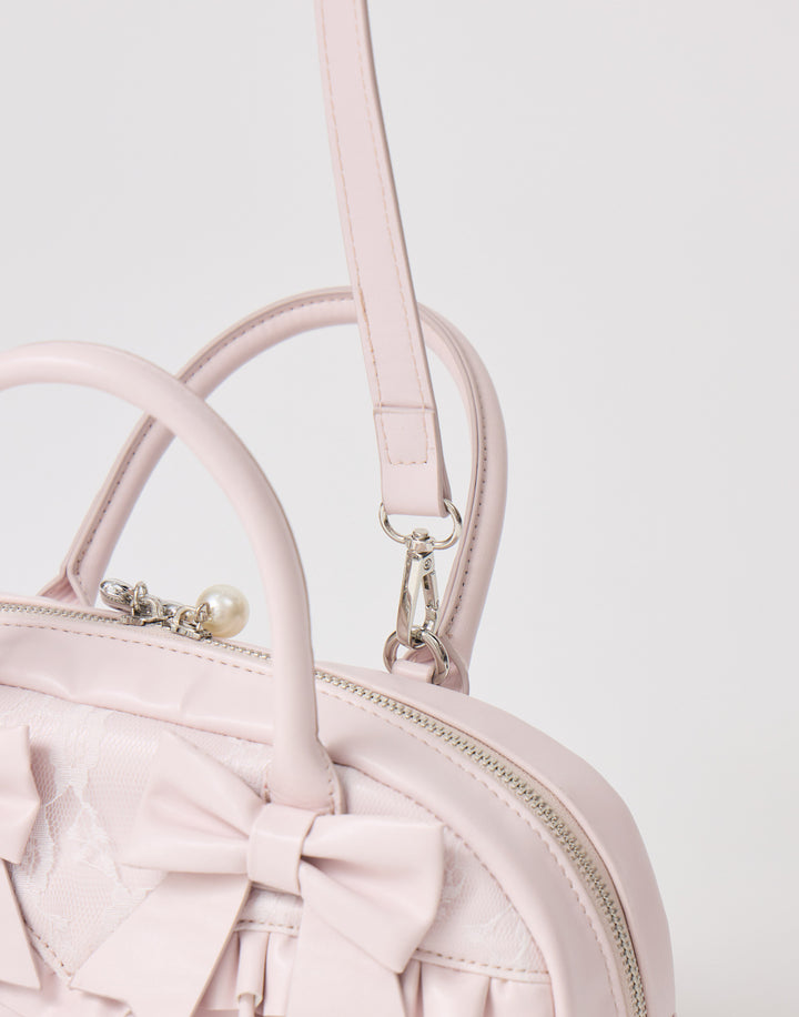 lacy ribbon boston bag – mellfy memory