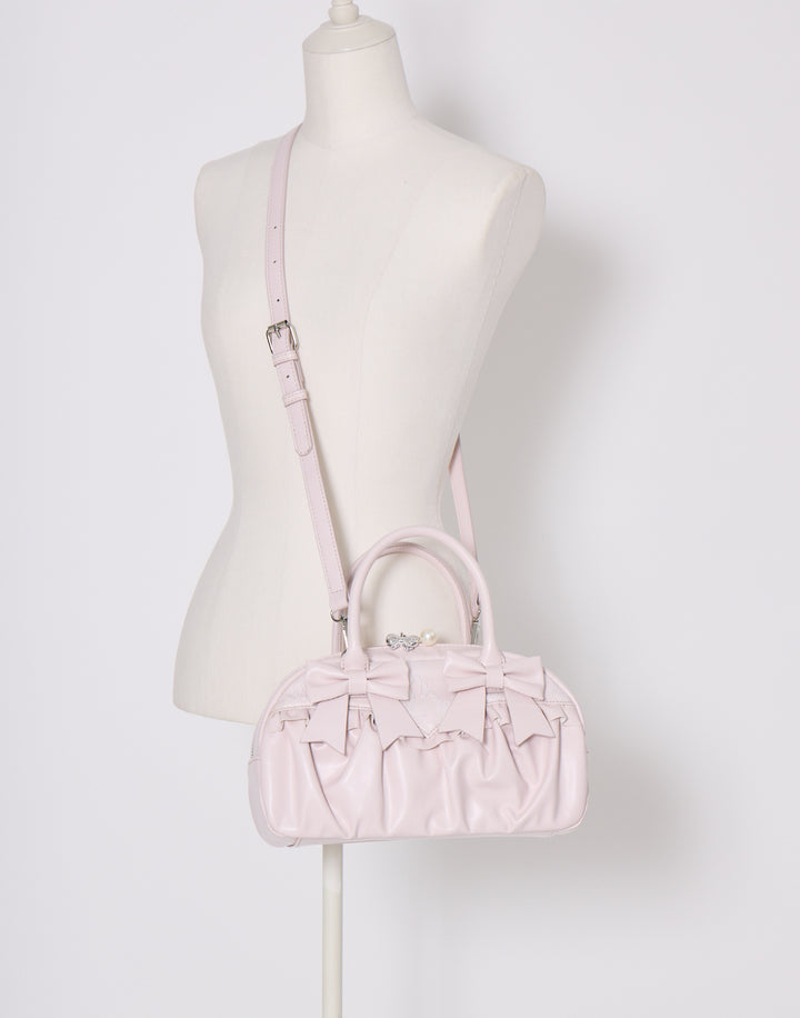 lacy ribbon boston bag – mellfy memory