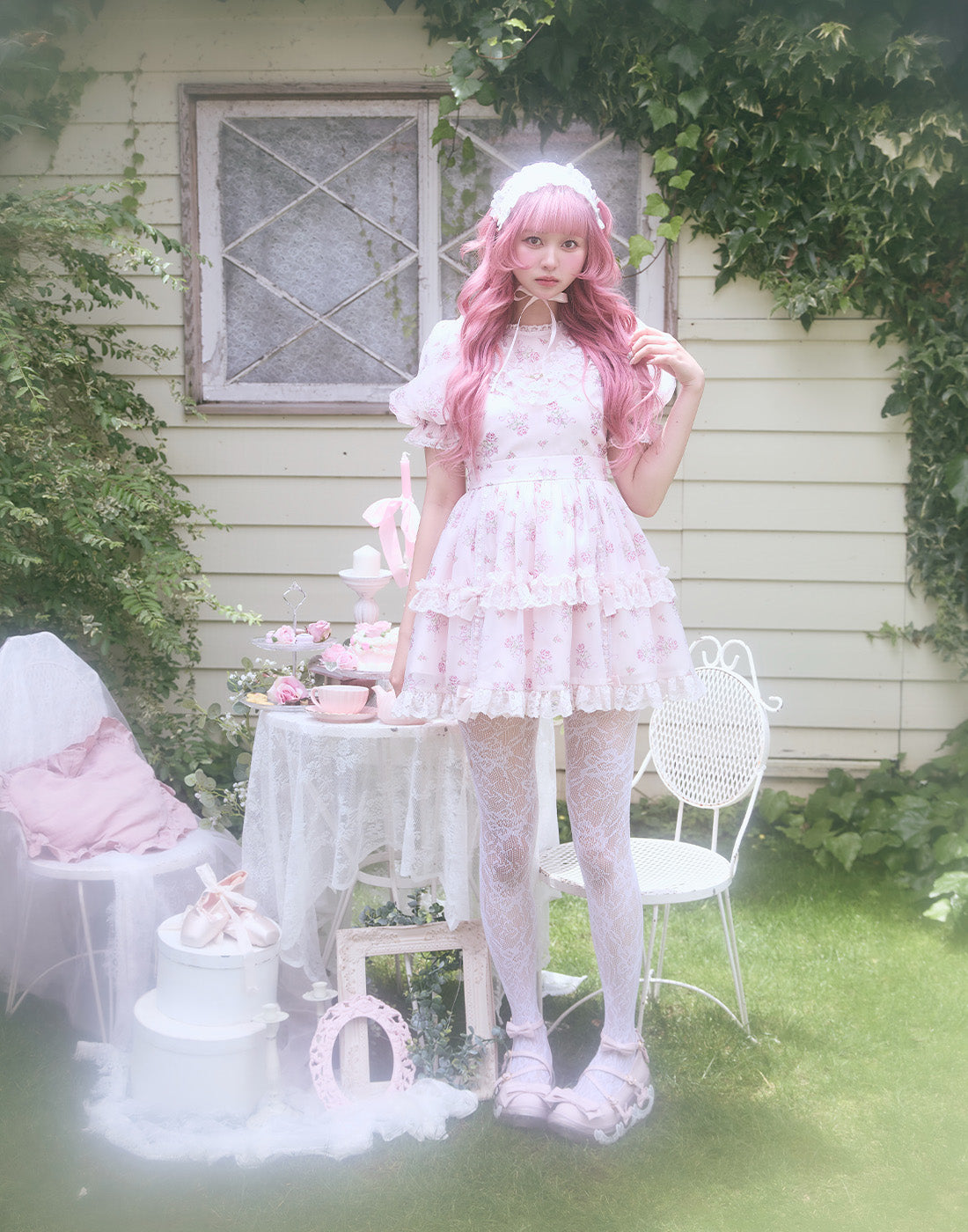 Ribbon rose garden onepiece – mellfy memory