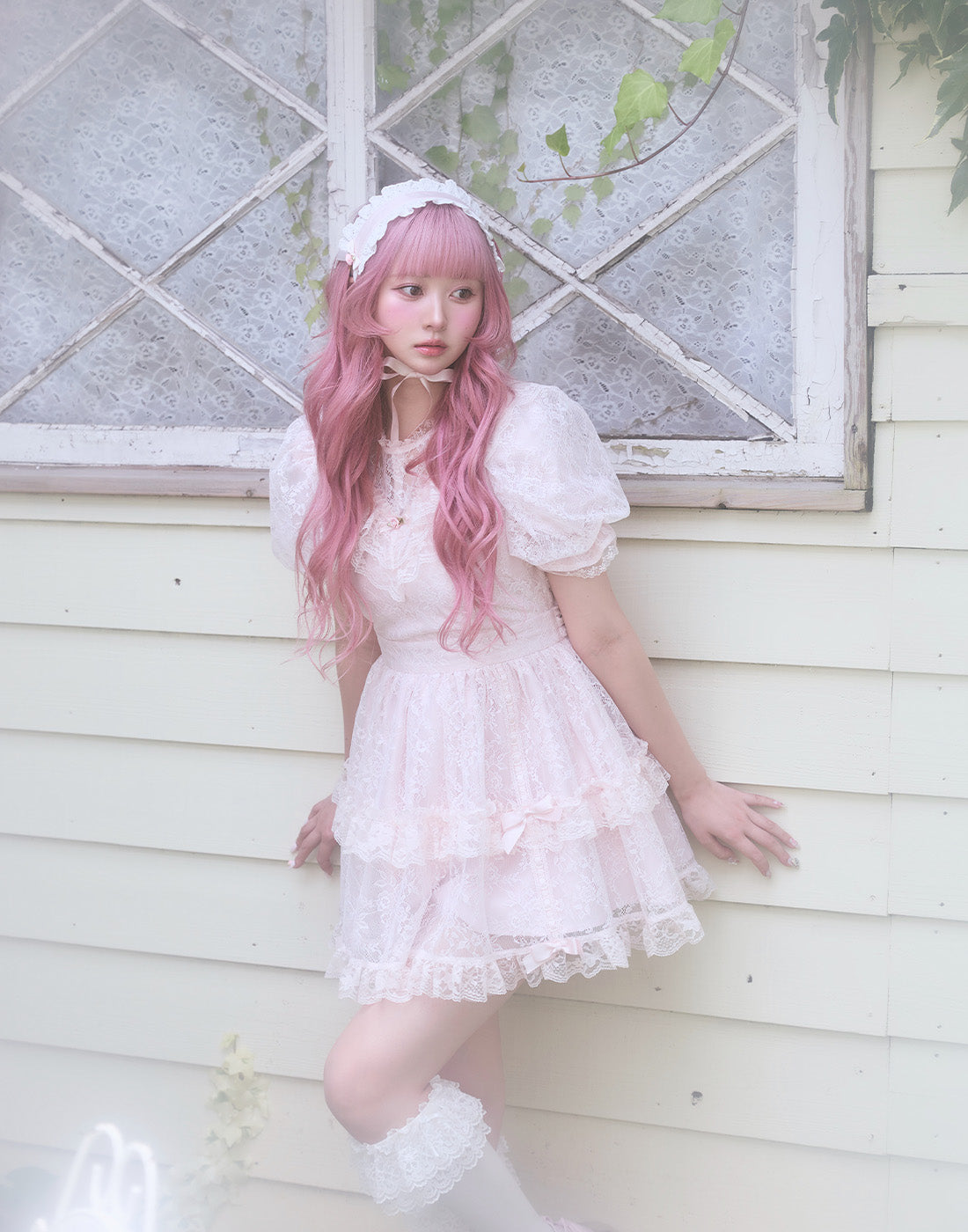 Rosy doll lace onepiece – mellfy memory