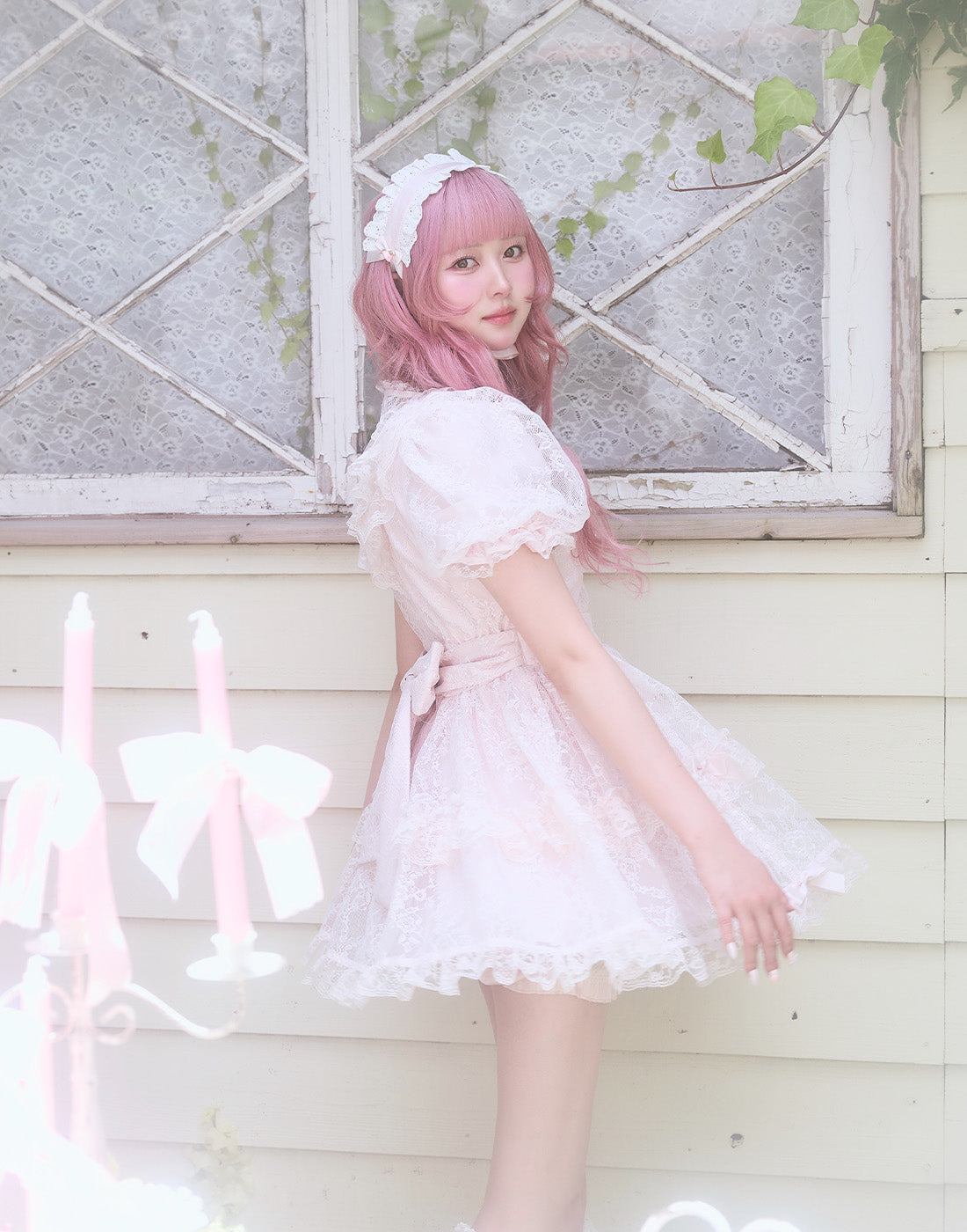 Rosy doll lace onepiece – mellfy memory
