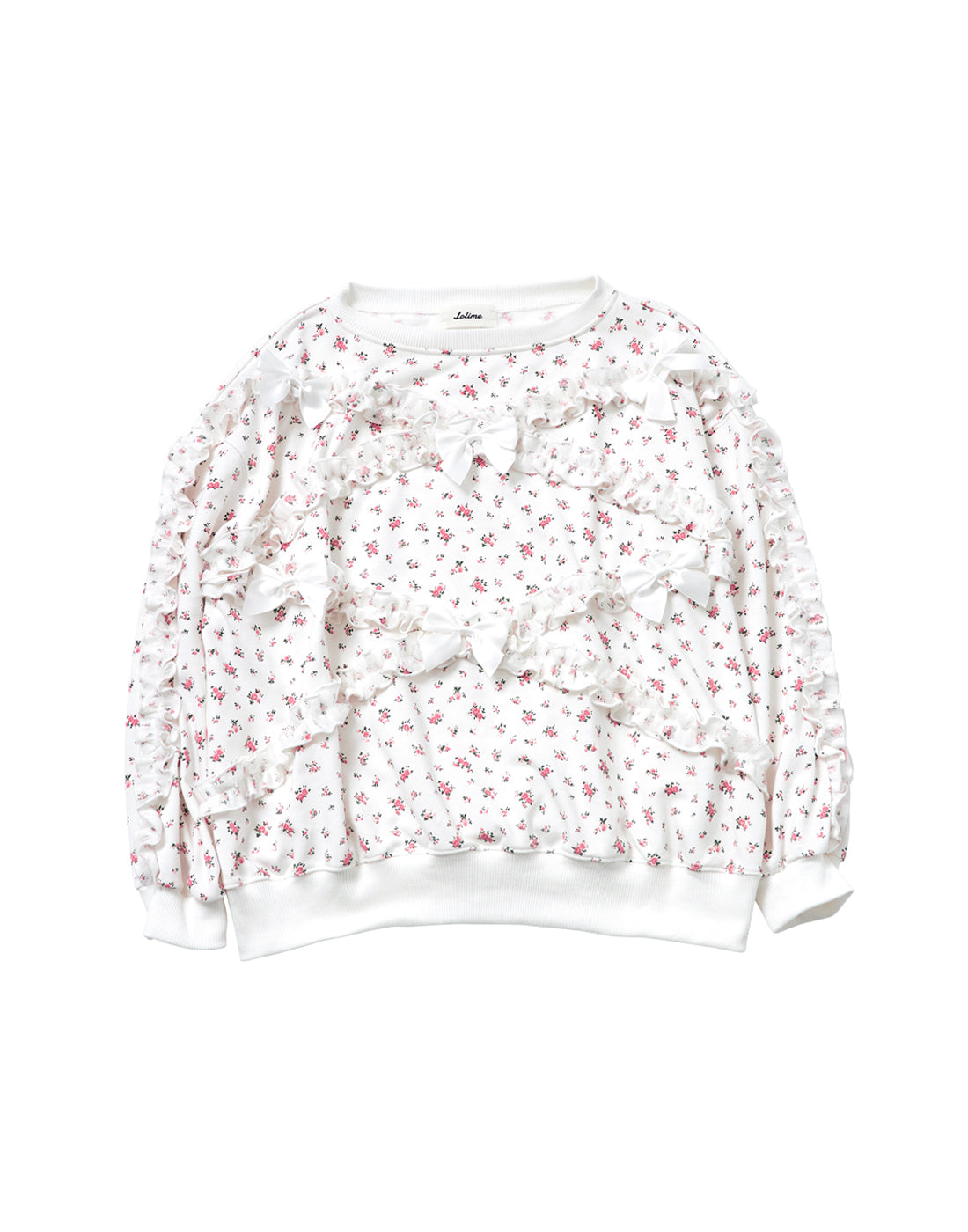 【11月発送】frilly tiny floral スウェット ／ Lolime