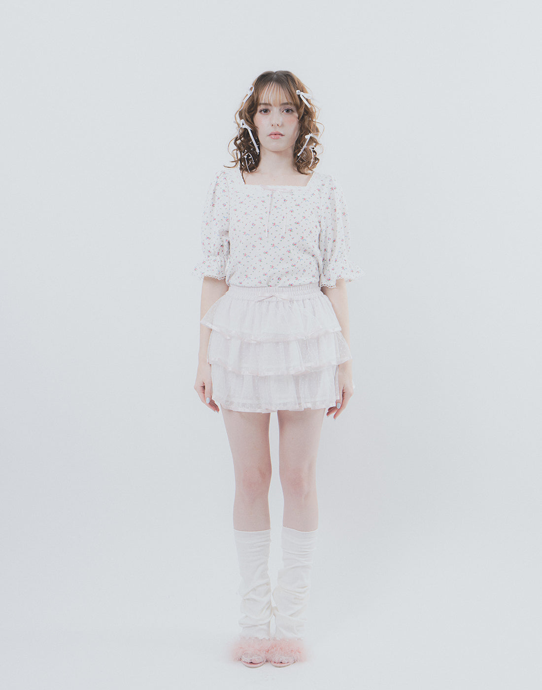 【人気急上昇】 syrup frill ミニスカート ／ Lolime（Mサイズ・LLサイズ展開 スカート