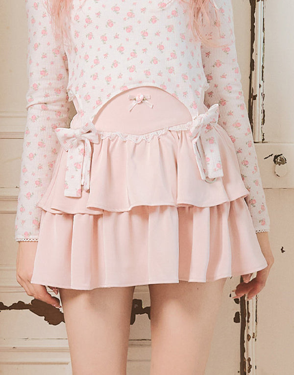 petit rose tiered skirt ／Fiorforte