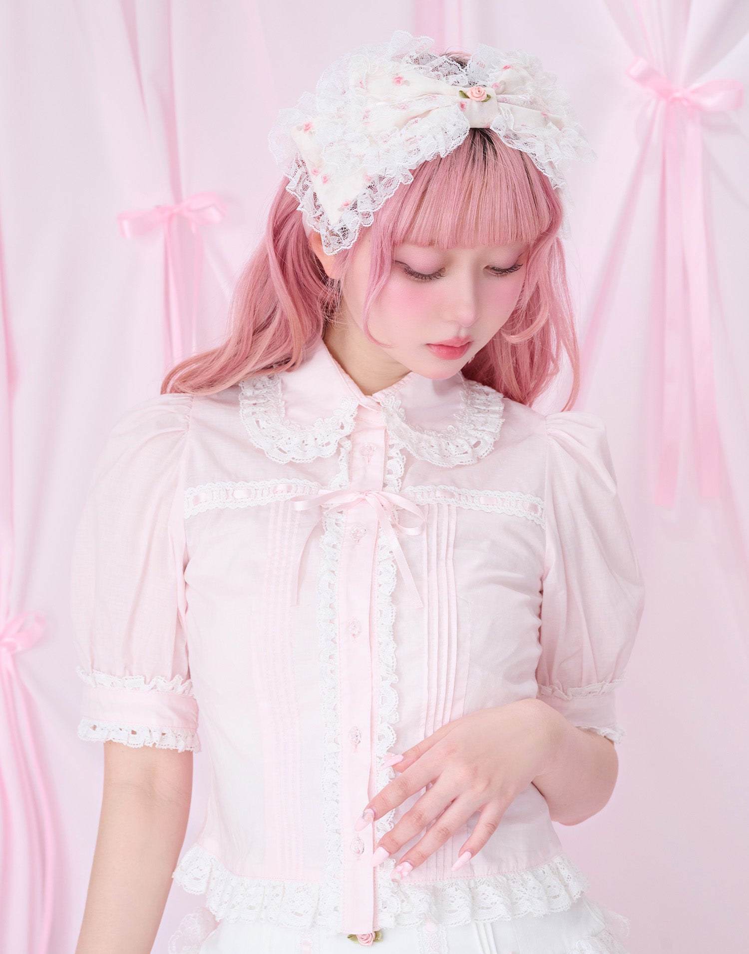 rosey ribbon head dress／Fiorforte – mellfy memory