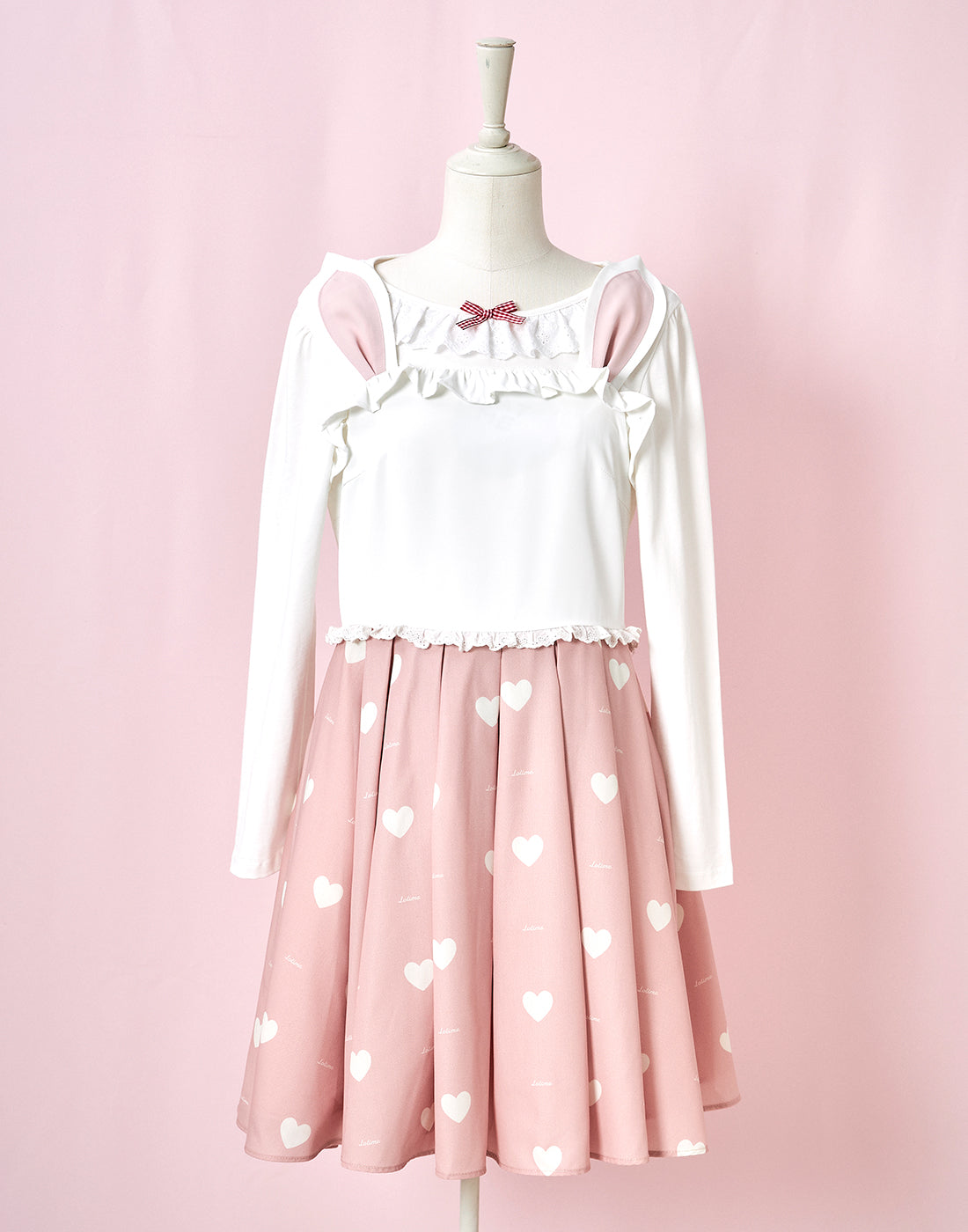 【11月発送】SWEET BUNNYジャンパースカート／ Lolime（Mサイズ・LLサイズ展開）