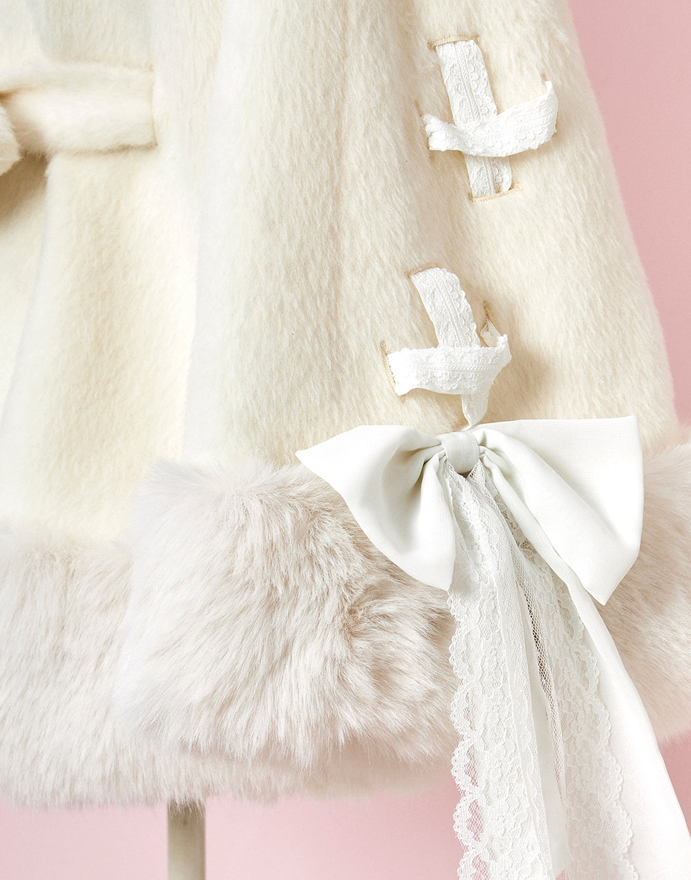 Milky Sugar ribbon poncho コート – mellfy memory