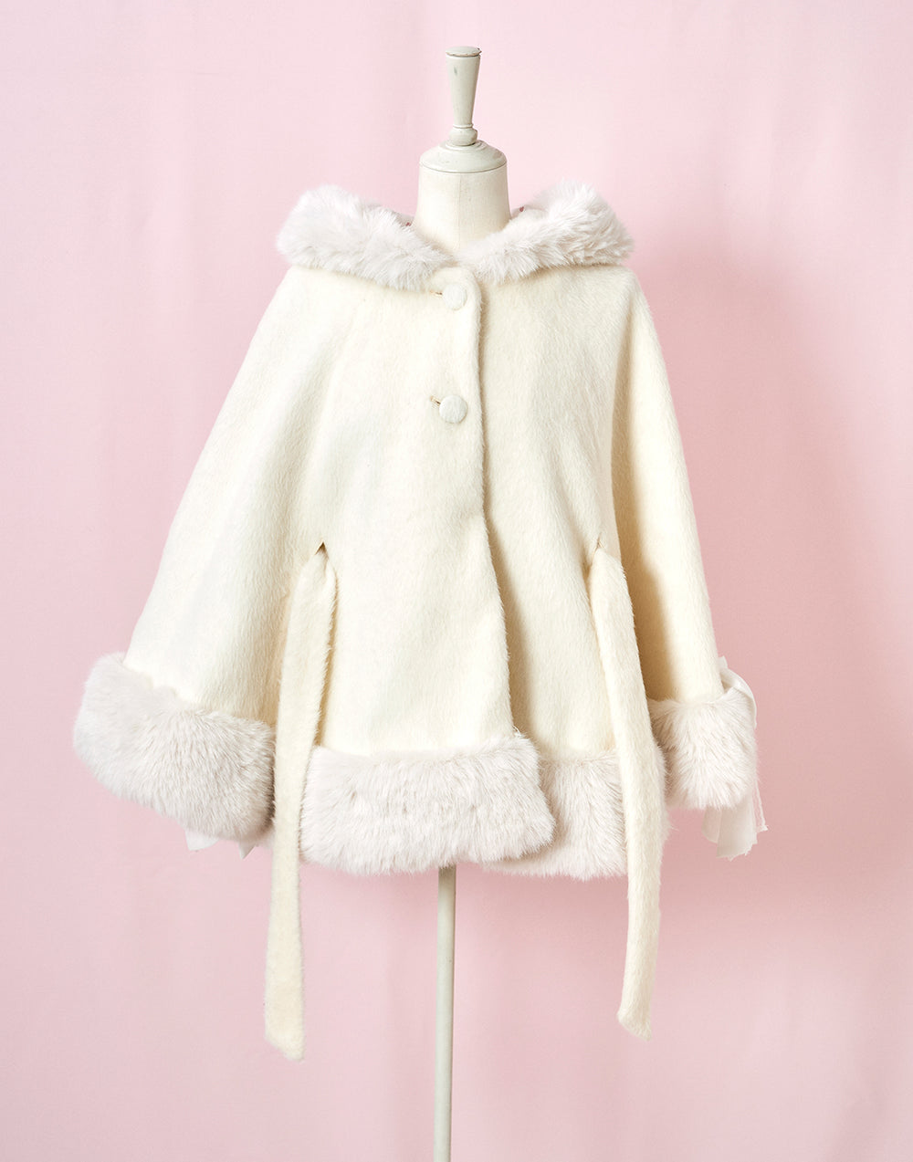 Milky Sugar ribbon poncho コート – mellfy memory