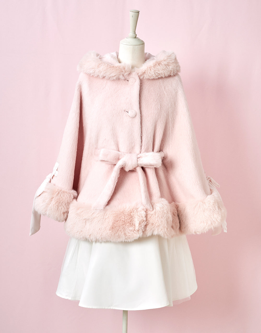Milky Sugar ribbon poncho コート – mellfy memory