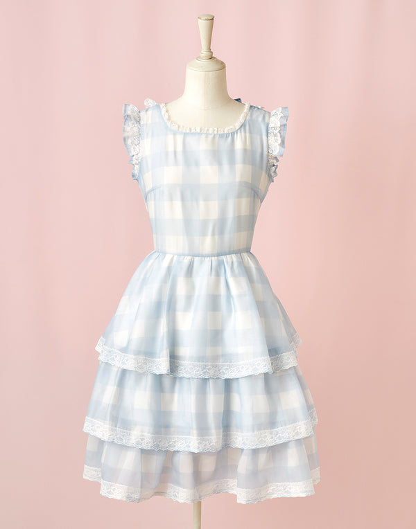 Fairy love Gingham check ワンピース