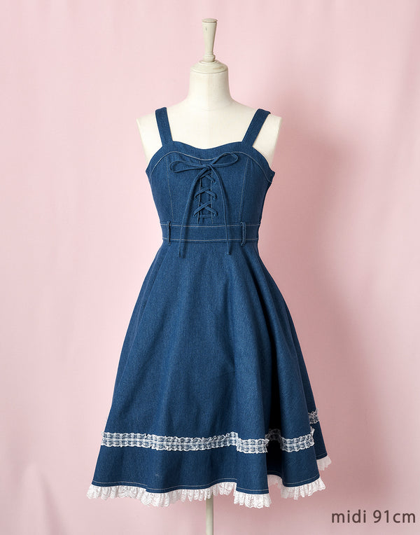 Princess holiday denim ワンピース