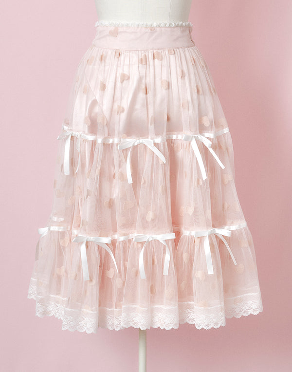 Dreamy heart tulle スカート