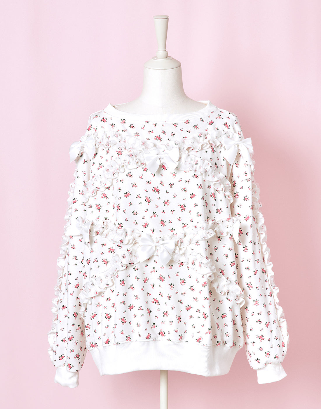 【11月発送】frilly tiny floral スウェット ／ Lolime