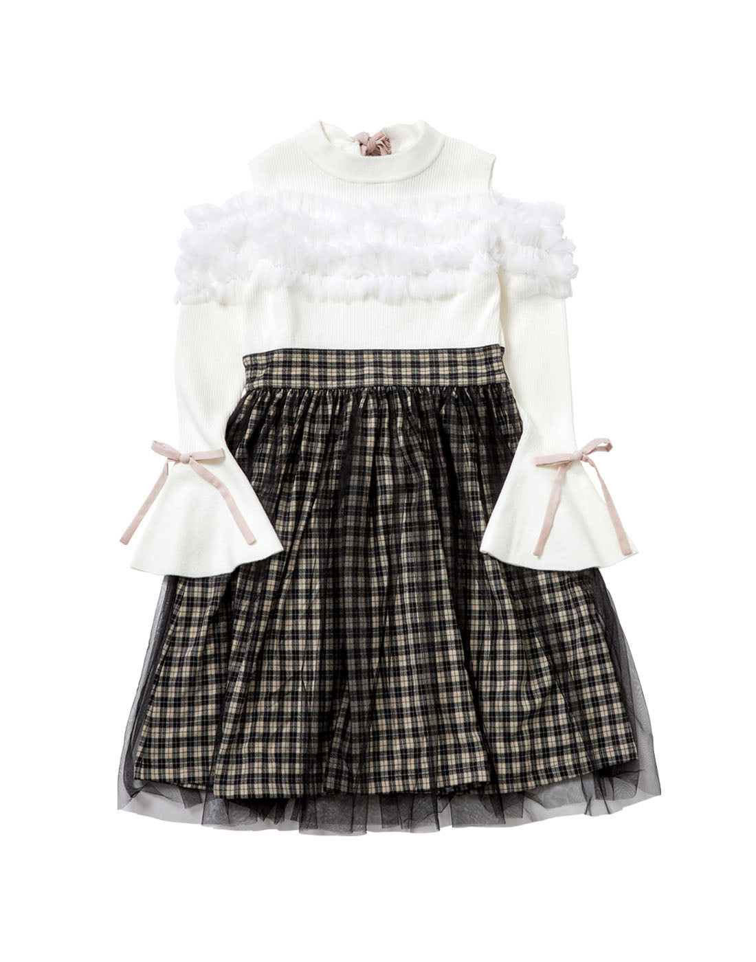 Sugar tulle & check ワンピース