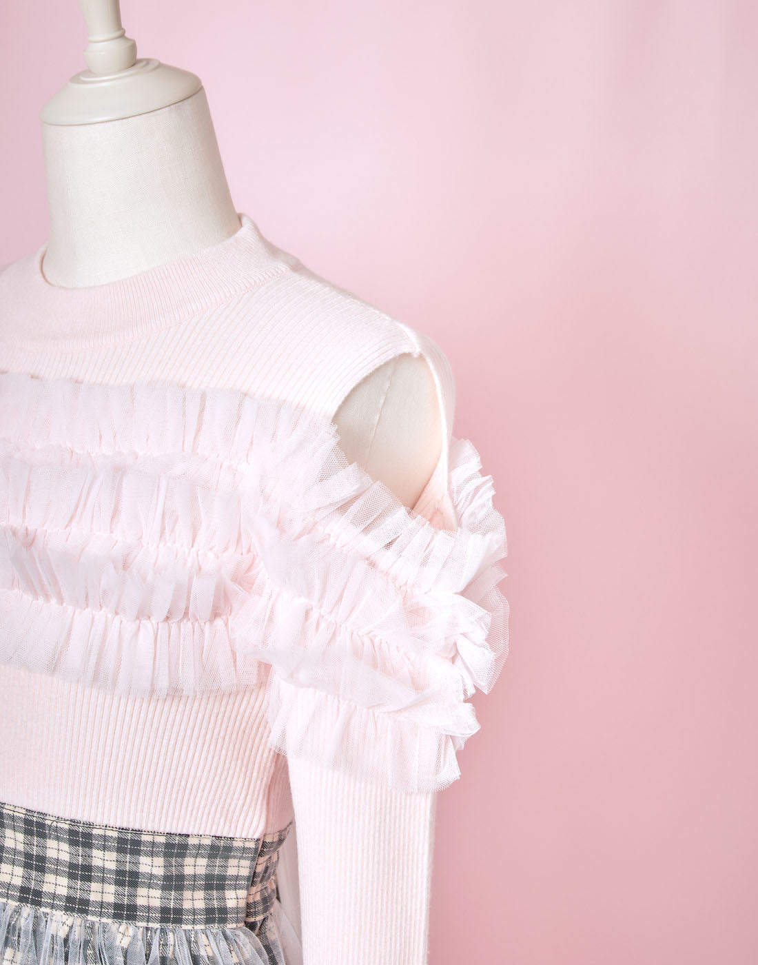 Sugar tulle & check ワンピース