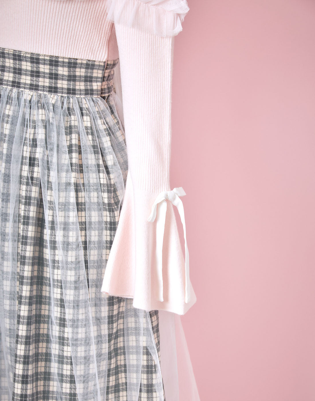 Sugar tulle & check ワンピース