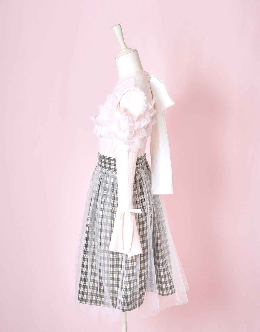 Sugar tulle & check ワンピース