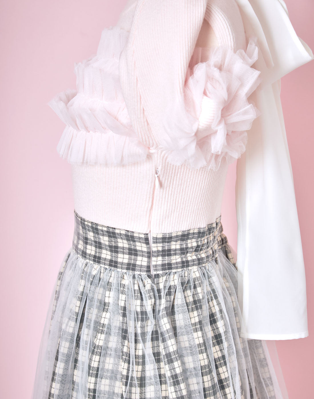 Sugar tulle & check ワンピース