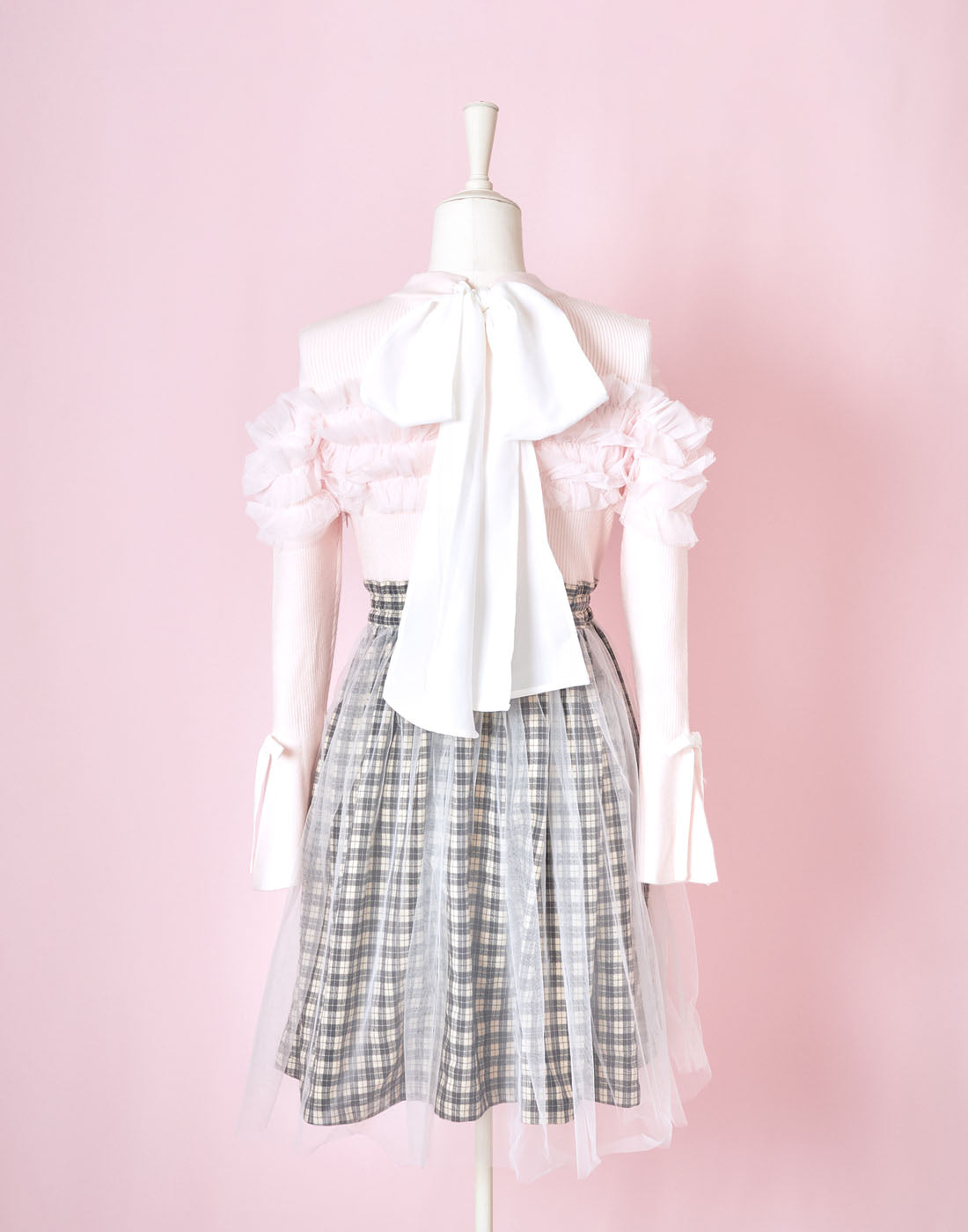 Sugar tulle & check ワンピース