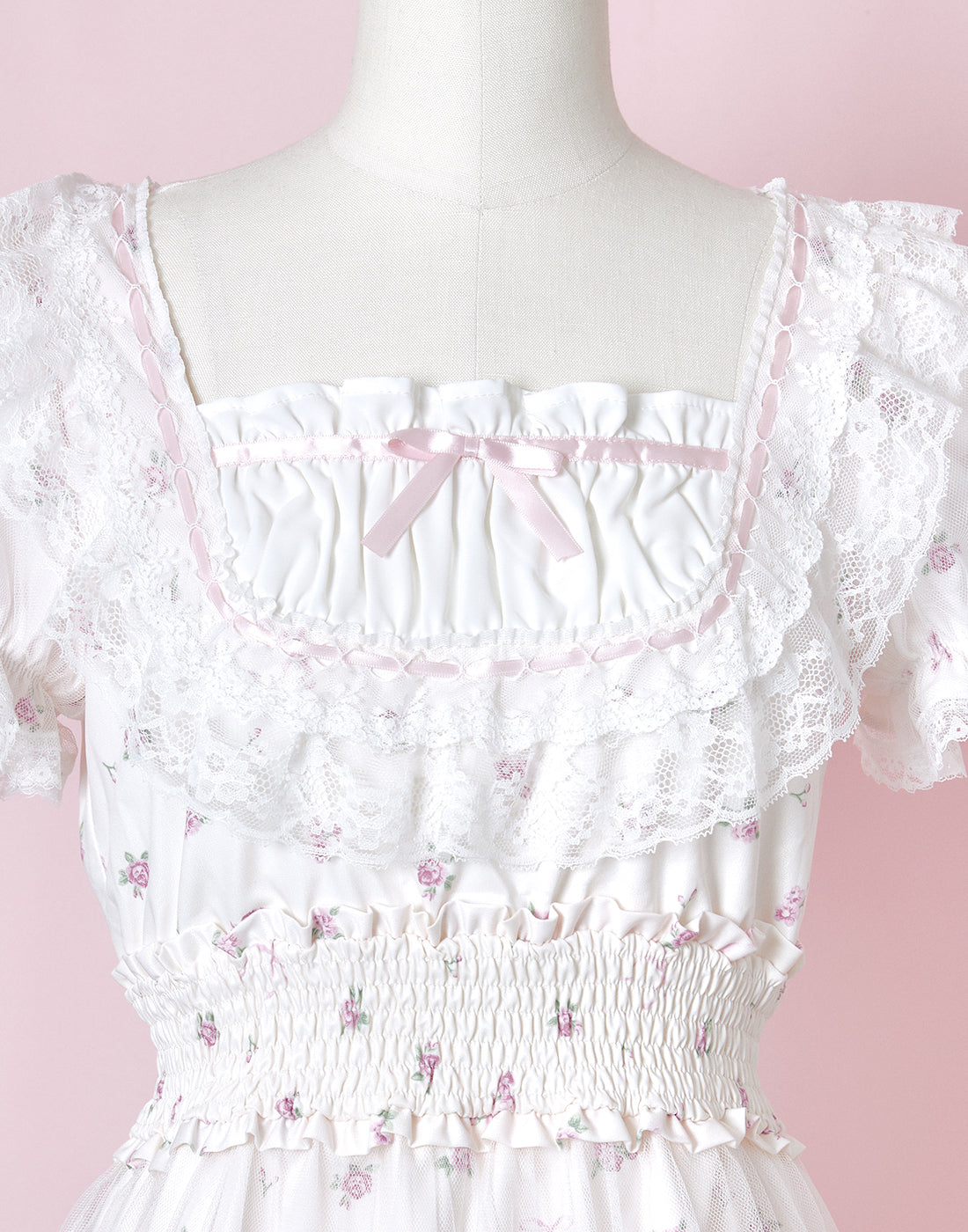 Mellifluous Roseワンピース Fairy tale rose tulle veill ワンピース – mellfy memory