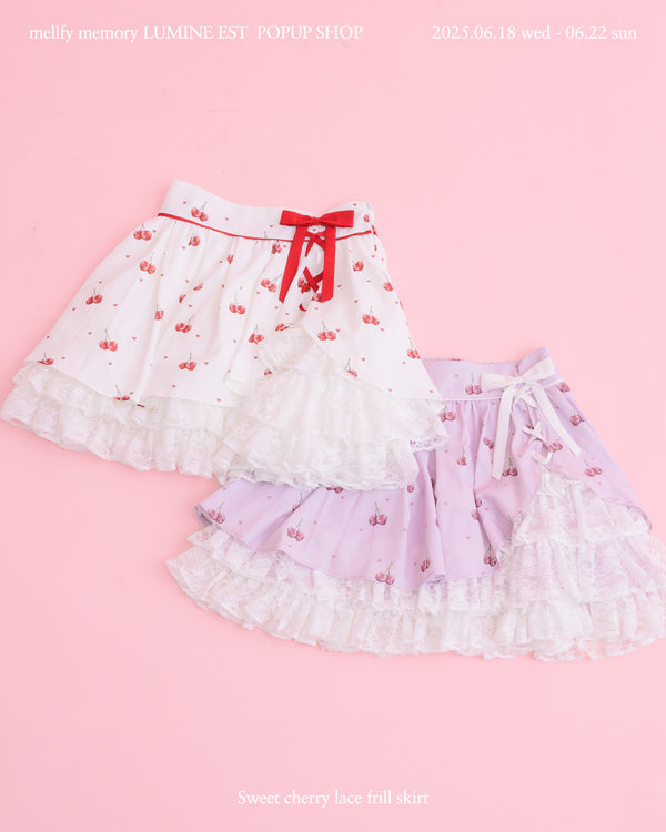 【POPUP SHOP先行販売】Sweet cherry lace frill スカート