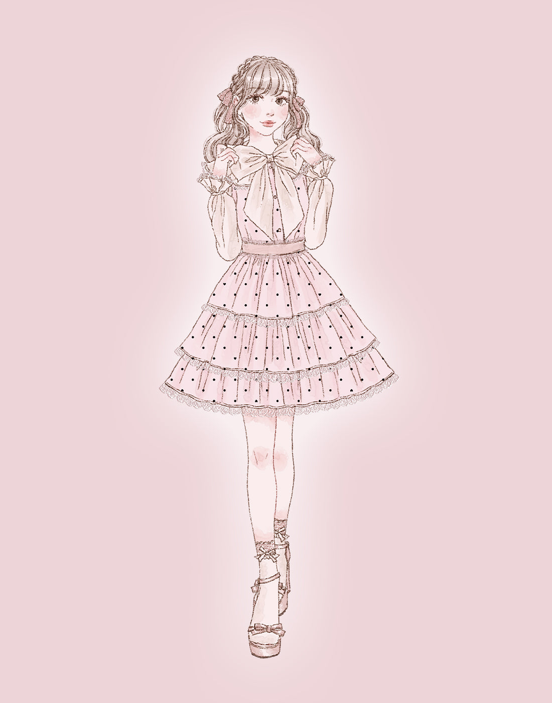 Sweet secret heart dot onepiece – mellfy memory