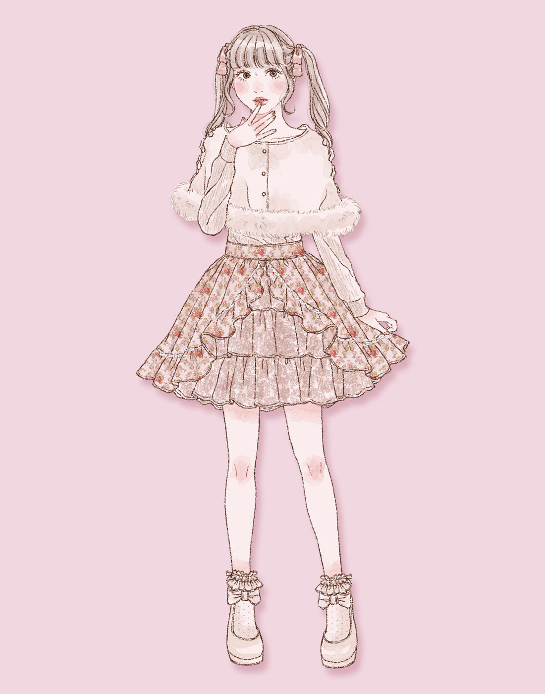 【10月発送】Princess Rococo Rose lace スカート