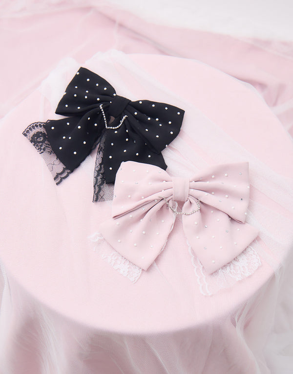 【POPUP SHOP先行販売】Eternity girly pearl ribbon バレッタ
