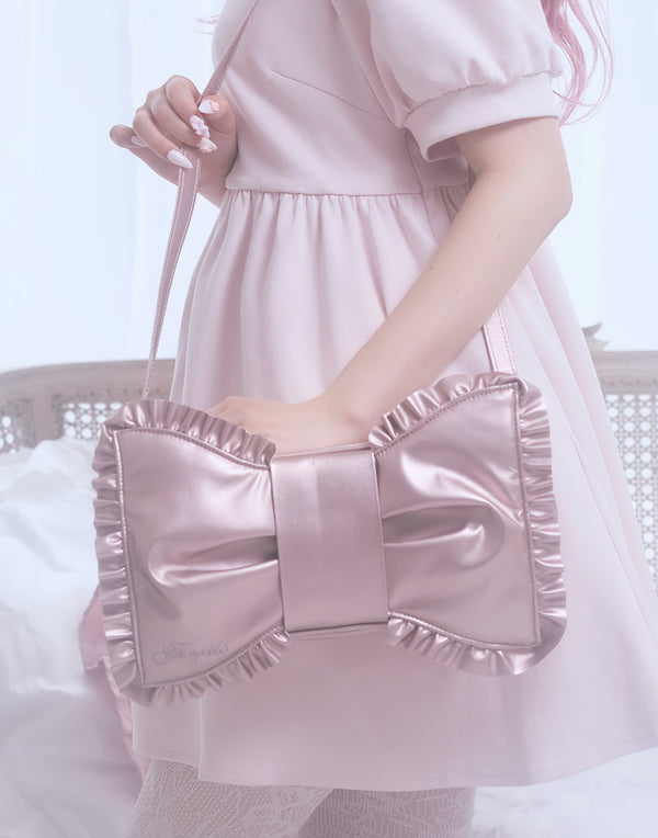 Ribbon frill shoulder bag／Fiorforte