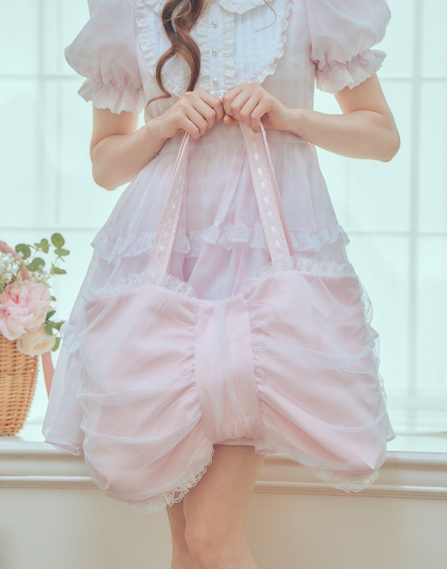 Lovely puff ribbon tote bag – mellfy memory