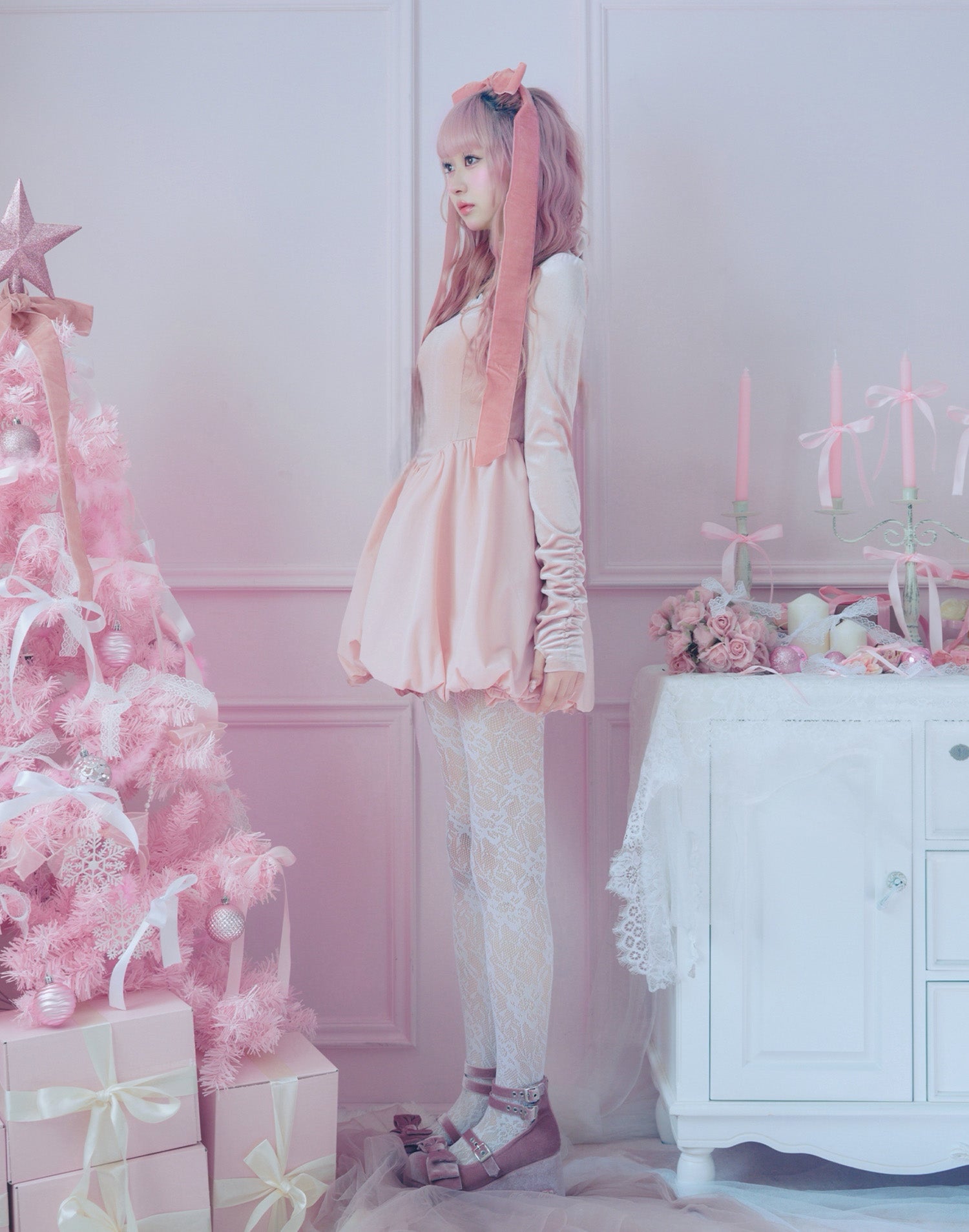 velour balloon onepiece – mellfy memory