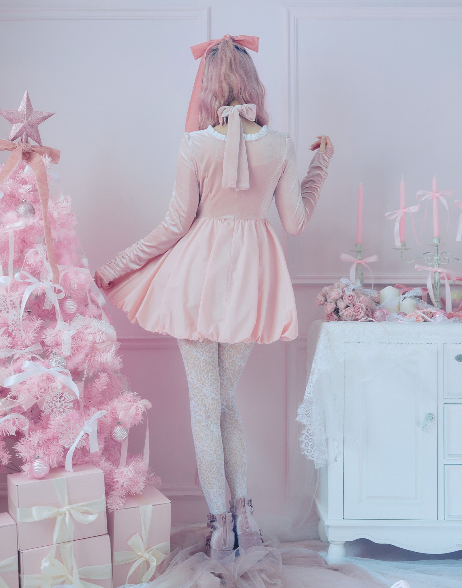 velour balloon onepiece – mellfy memory