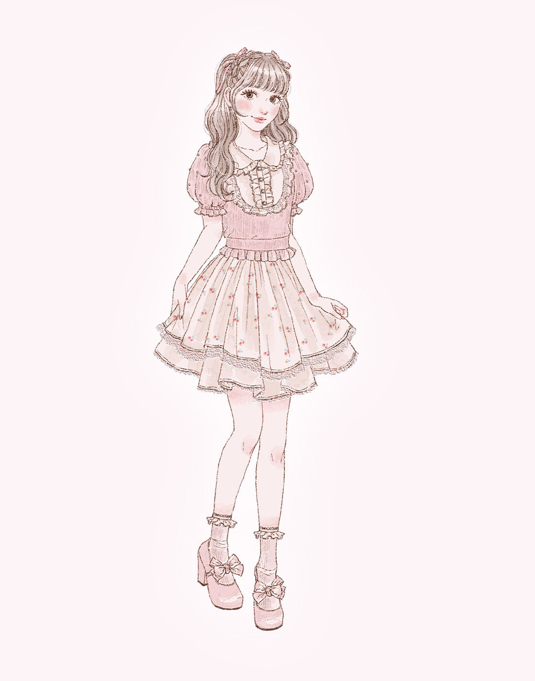 Dolly frill knit tops – mellfy memory