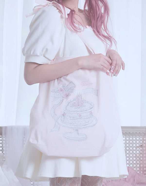 Rose cake tote bag／Fiorforte
