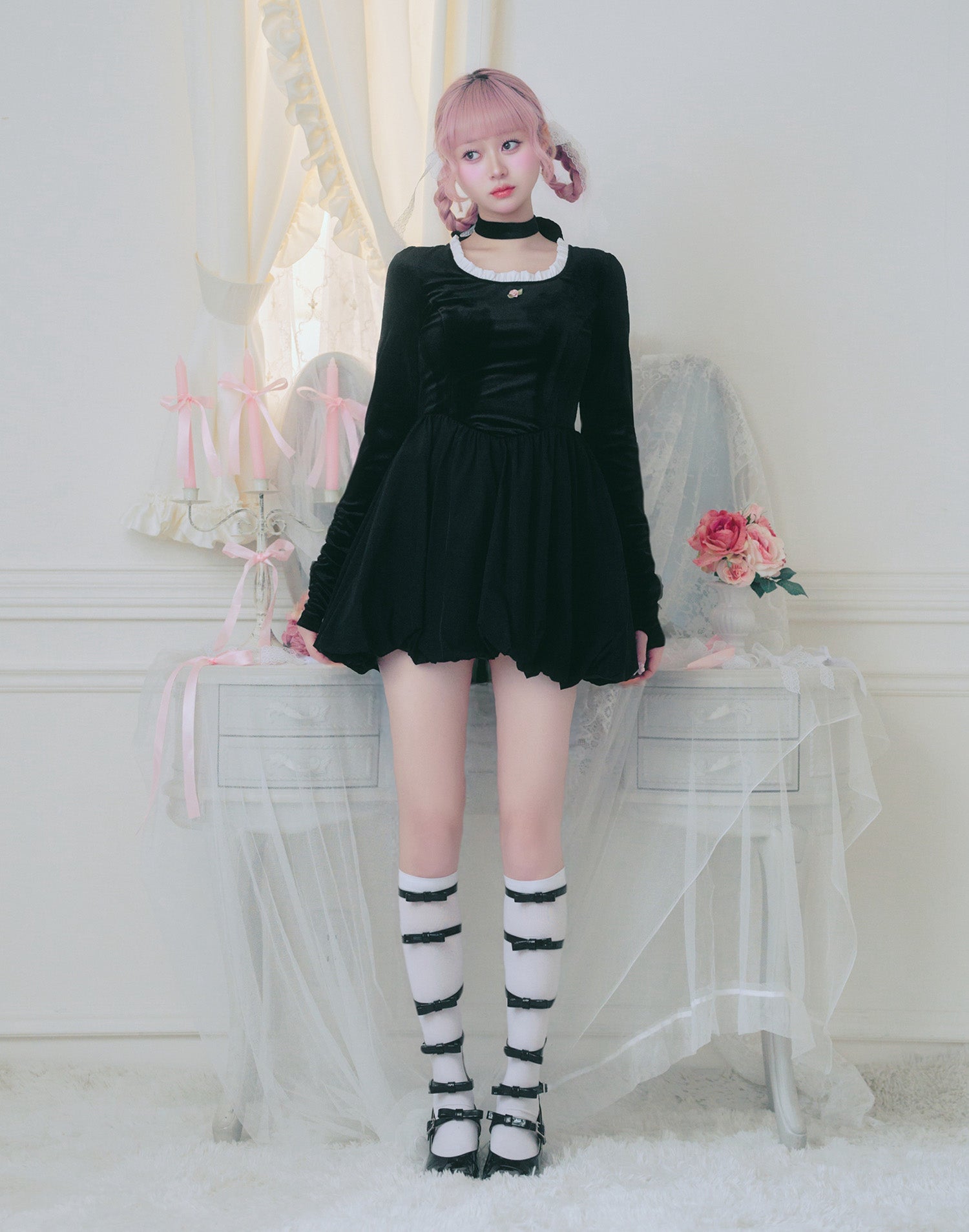 velour balloon onepiece – mellfy memory