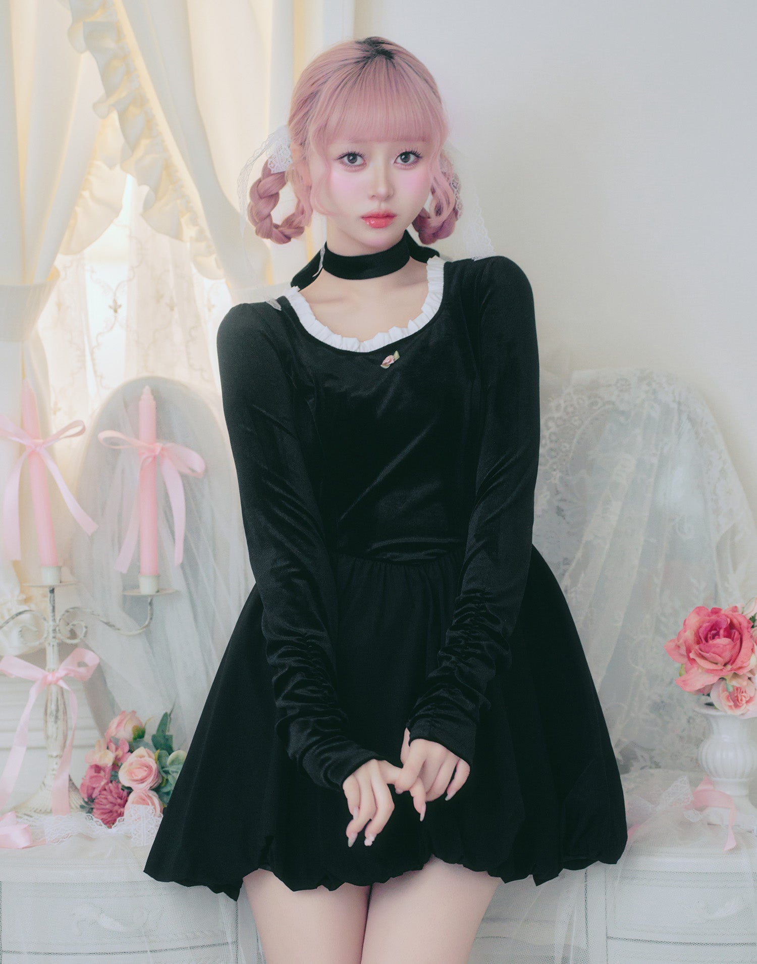 velour balloon onepiece – mellfy memory