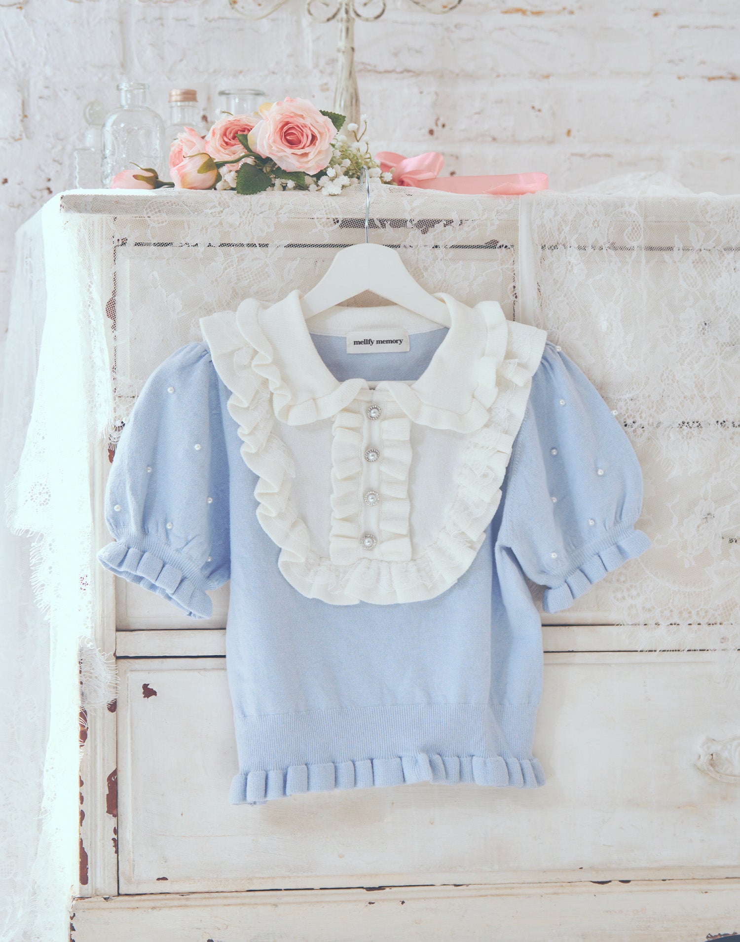 Dolly frill knit tops – mellfy memory