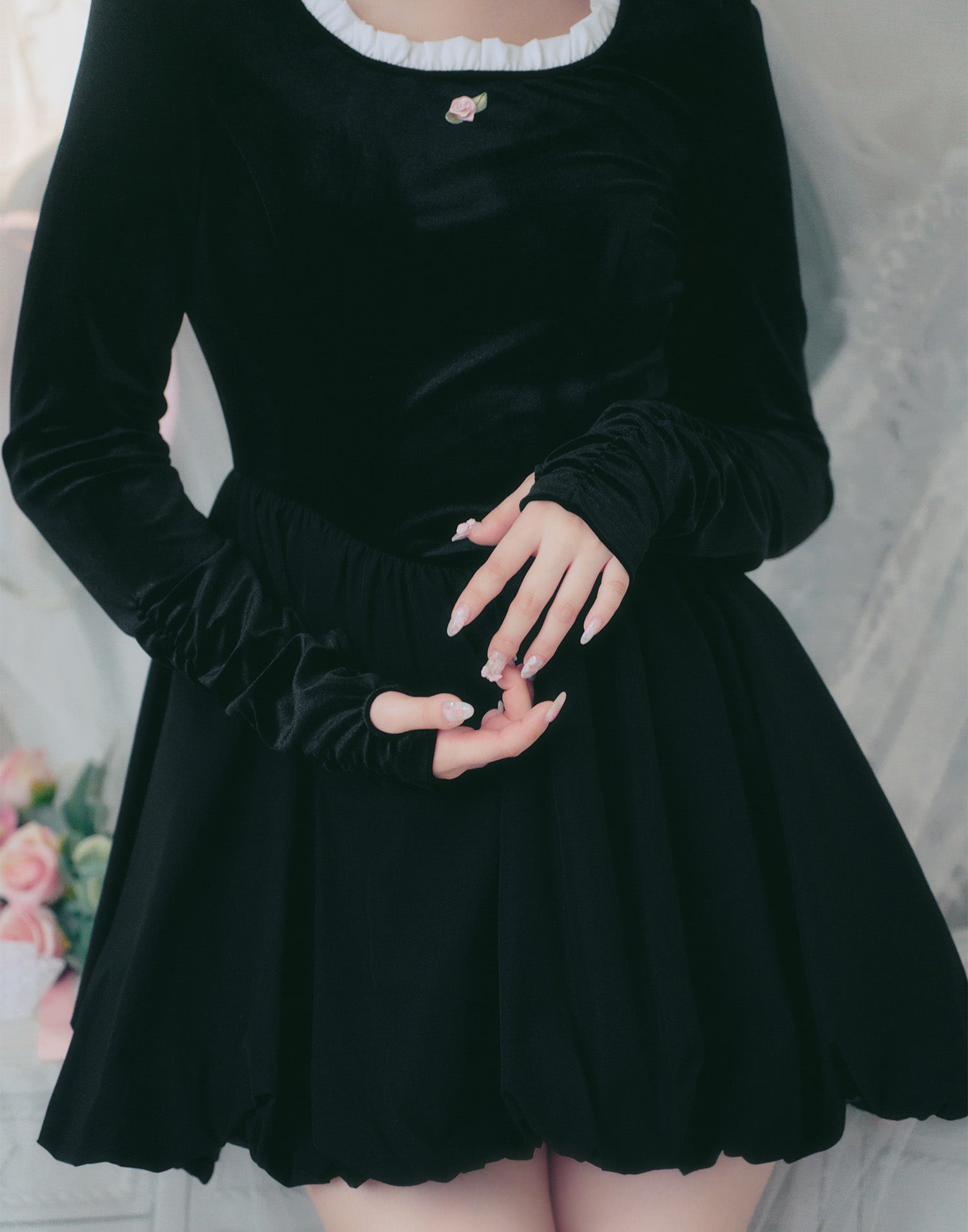 velour balloon onepiece – mellfy memory