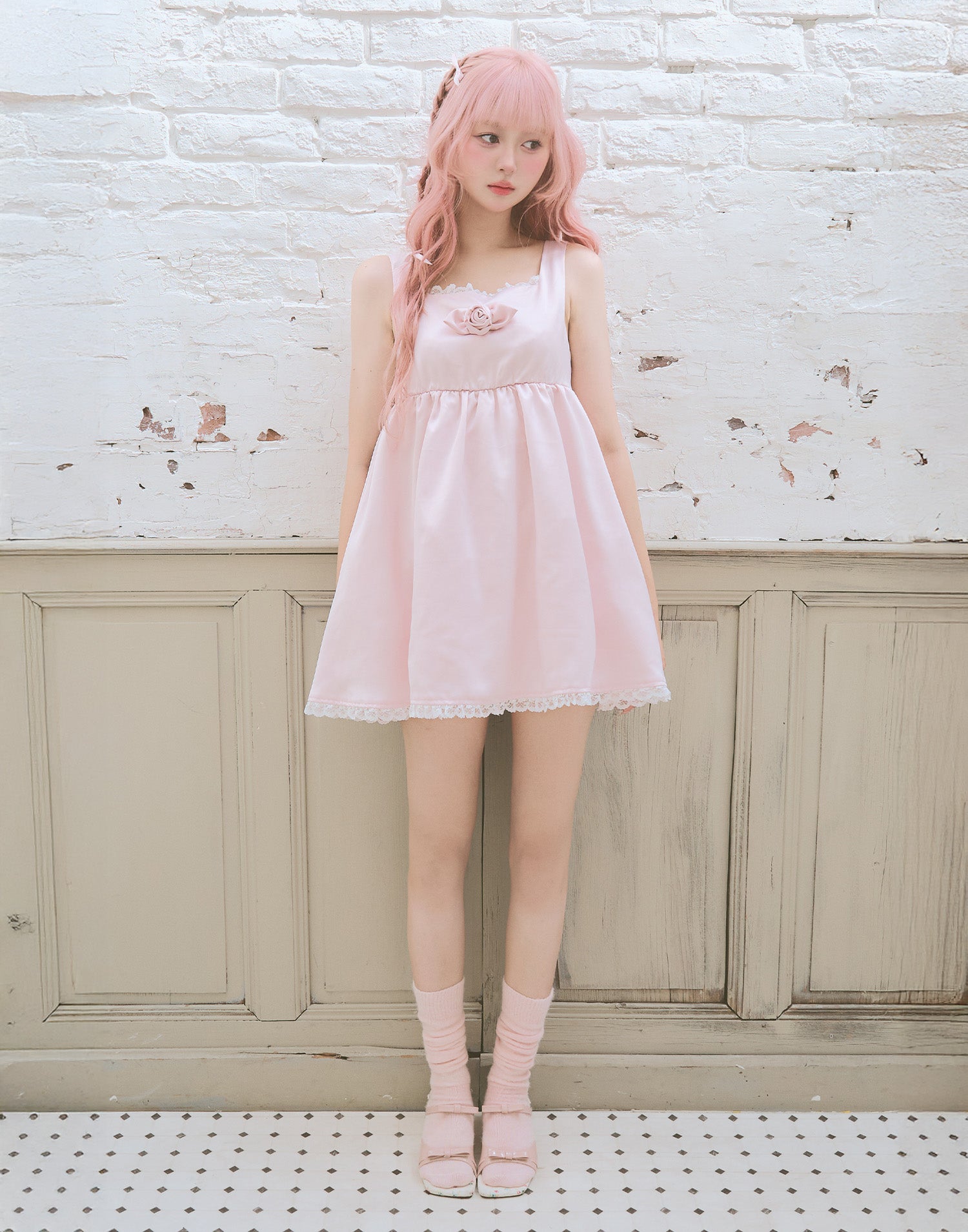 rose satin baby doll – mellfy memory