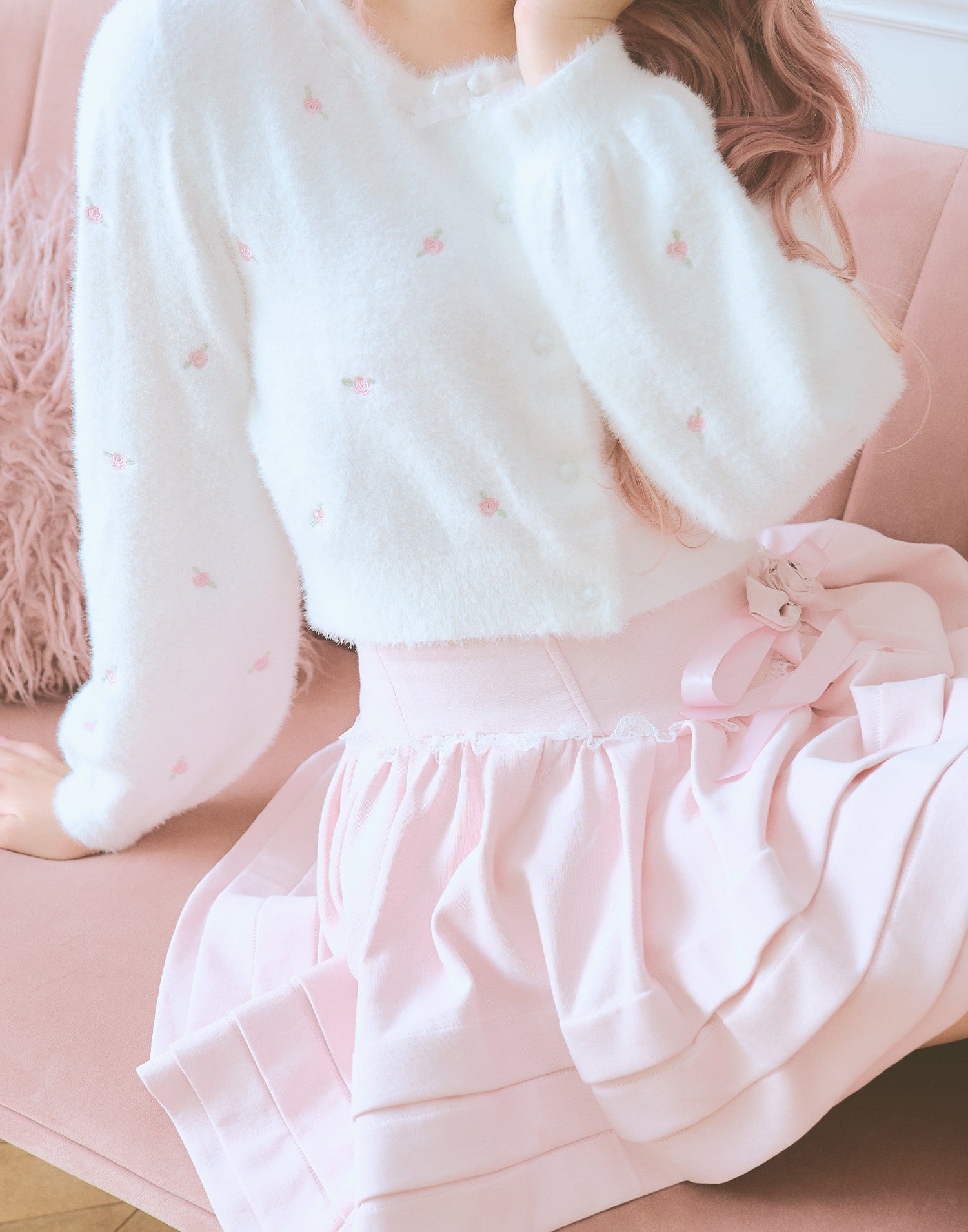 mellfy memory メルフィーメモリー スプリング コート ピンク mellfy memory メルフィーメモリー スプリング コート ピンク